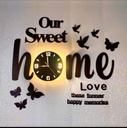 Our Sweet Home 3D Wall Clock with Glowing Light