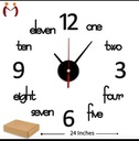 Modern 3D Numbers Wooden Wall Clock