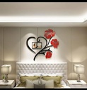 Heart Shape Red Rose Wall Art with Photo Frame