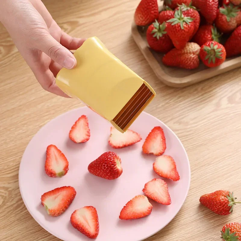 Premium Cup Slicer – Multi-Purpose Fruit & Vegetable Cutter for Quick Meal Prep (Yellow)
