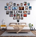 Love Wall Clock with Heart Design for Home Decor - Large Wall Display