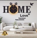 Home Love Laminated Wall Clock with Backlight 32x16