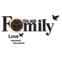 Modern Family Design Laminated Wall Clock with Light 32x16