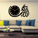 Islamic Calligraphy Black Laminated Wall Clock 20x14